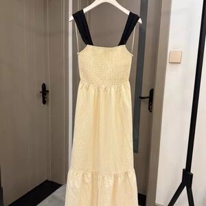 Flying Tomato Yellow and Cream Maxi Sundress